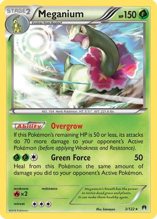Meganium 003  - Reverse Holofoil XY  BREAKpoint - Holo Rare
