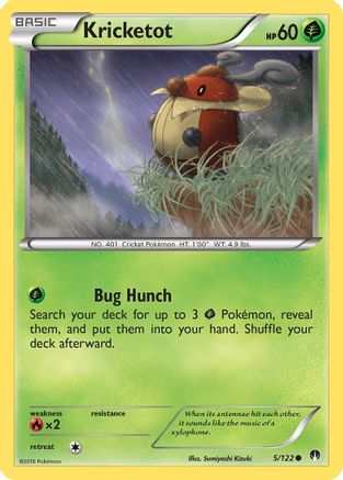 Kricketot 005  - Reverse Holofoil XY  BREAKpoint - Common
