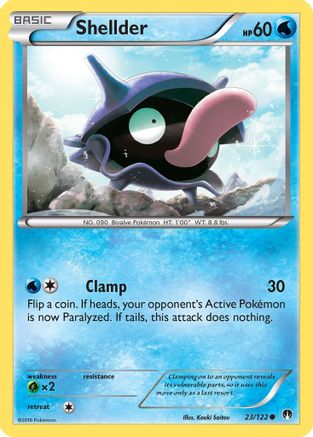 Shellder (23) (23) 023  - Reverse Holofoil XY  BREAKpoint - Common