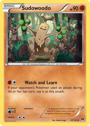 Sudowoodo 067  - Reverse Holofoil XY  BREAKpoint - Uncommon