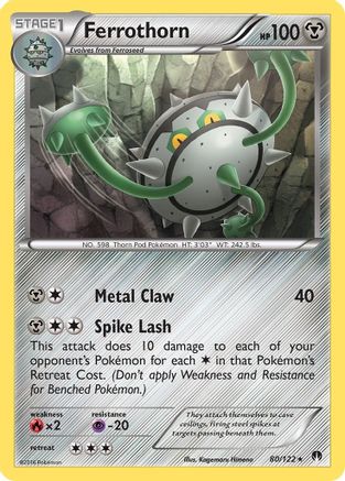 Ferrothorn  - Reverse Holofoil XY  BREAKpoint - Rare