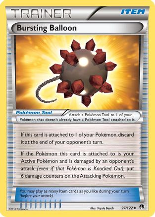 Bursting Balloon 097  - Reverse Holofoil XY  BREAKpoint - Uncommon