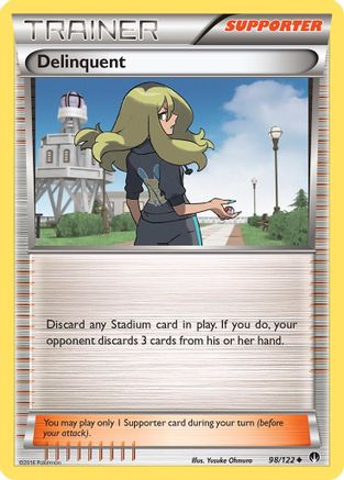 Delinquent 098  - Reverse Holofoil XY  BREAKpoint - Uncommon