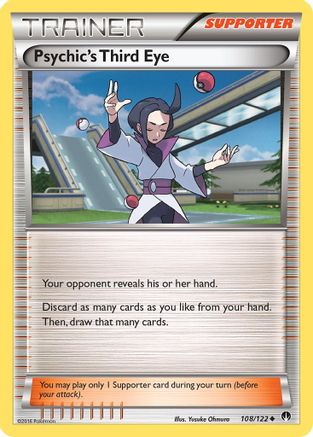 Psychic's Third Eye 108  - Reverse Holofoil XY  BREAKpoint - Uncommon