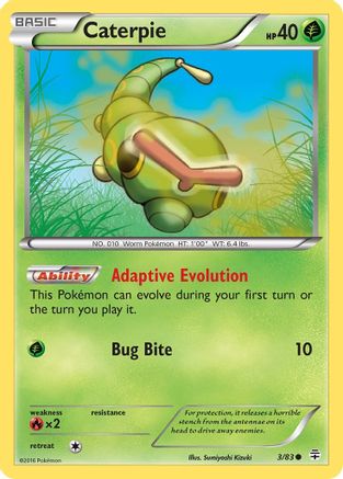 Caterpie 003  - Reverse Holofoil Generations - Common