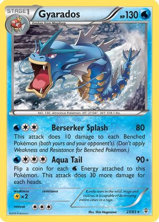 Gyarados 023  - Reverse Holofoil Generations - Rare