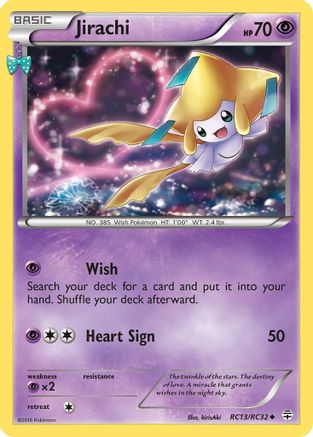 Jirachi RC13/RC32  - Holofoil Generations Radiant Collection - Uncommon