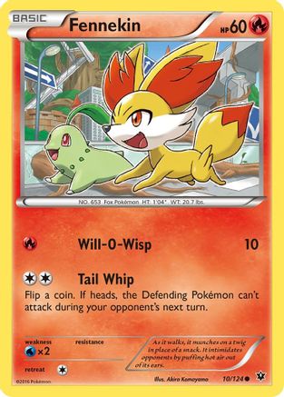 Fennekin (10) - 10/124 - Common - Reverse Holo
