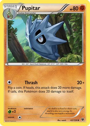 Pupitar - 42/124 - Uncommon - Reverse Holo