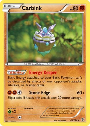 Carbink (49) - 49/124 - Rare - Reverse Holo