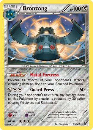 Bronzong - 61/124 - Rare - Reverse Holo