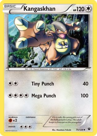 Kangaskhan - 75/124 - Uncommon - Reverse Holo