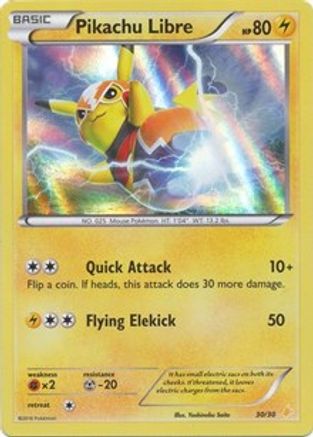 Pikachu Libre (Holo) -30/30 - Common