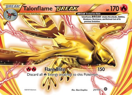 Talonflame BREAK 021/114  - Holofoil XY  Steam Siege - Rare BREAK