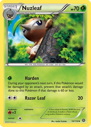 Nuzleaf - 10/114 - Uncommon - Reverse Holo