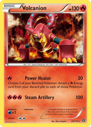 Volcanion - 25/114 - Rare - Reverse Holo