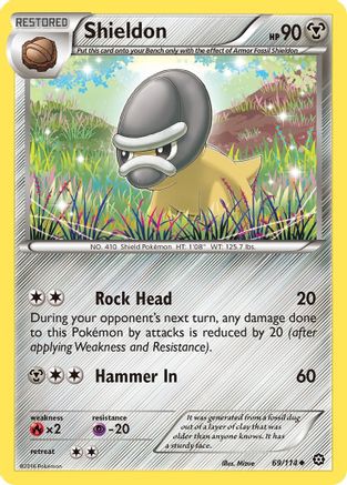 Shieldon - 69/114 - Uncommon - Reverse Holo