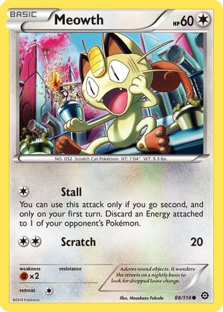 Meowth - 88/114 - Common - Reverse Holo