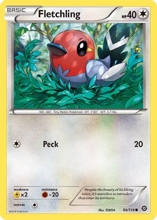 Fletchling - 94/114 - Common - Reverse Holo