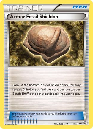 Armor Fossil Shieldon - 98/114 - Uncommon - Reverse Holo