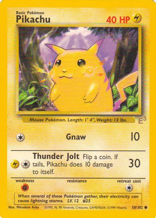 Pikachu (E3 Stamped) 058/102  Miscellaneous Cards & Products - Promo