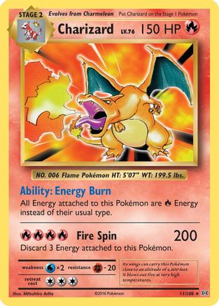 Charizard 011/108  - Holofoil XY  Evolutions - Holo Rare