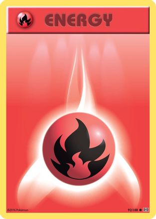 Fire Energy - 92/108 - Common - Reverse Holo