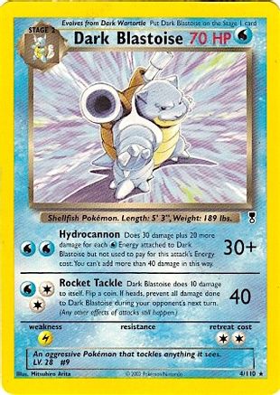 Dark Blastoise 4/110 (WotC Legendary Collection)  Deck Exclusives - Rare