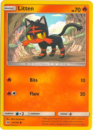 Litten (Water Web Holo) 024/149  - Holofoil Miscellaneous Cards & Products - Promo