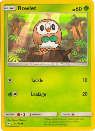 Rowlet (Water Web Holo) 009/149  - Holofoil Miscellaneous Cards & Products - Promo