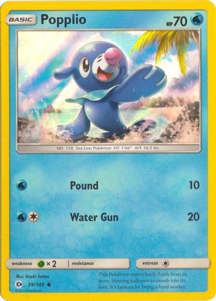 Popplio (Water Web Holo) 039/149  - Holofoil Miscellaneous Cards & Products - Promo