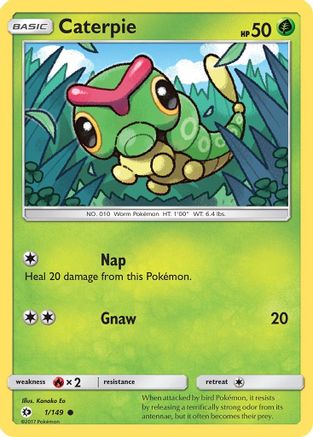 Caterpie (001/149) Reverse Holofoil - Common