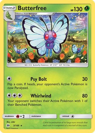 Butterfree (003/149) Reverse Holofoil - Rare