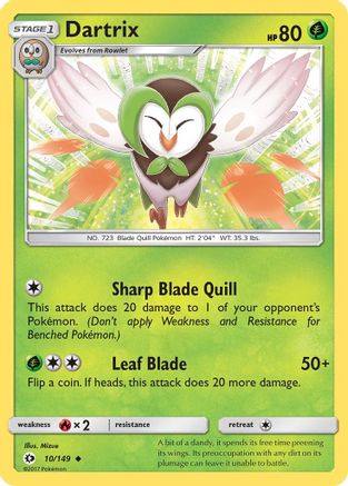 Dartrix - 10/149 - Uncommon - Reverse Holo