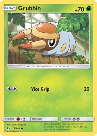 Grubbin - 13/149 - Common - Reverse Holo
