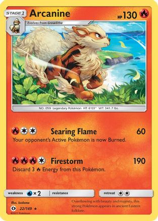 Arcanine (022/149) Reverse Holofoil - Holo Rare