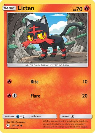 Litten - 24/149 - Common - Reverse Holo