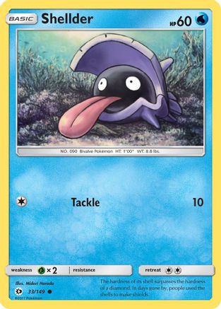 Shellder - 33/149 - Common - Reverse Holo