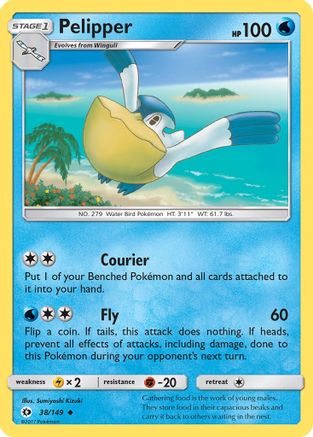 Pelipper (038/149) Reverse Holofoil - Uncommon