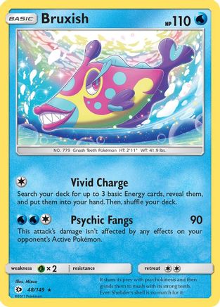 Bruxish - 48/149 - Rare - Reverse Holo