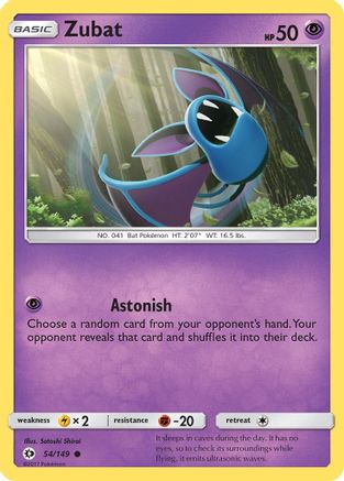 Zubat - 54/149 - Common - Reverse Holo