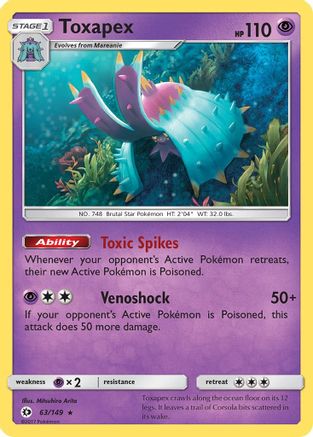 Toxapex (063/149) Reverse Holofoil - Holo Rare