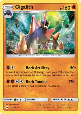 Gigalith (071/149) Holofoil - Holo Rare