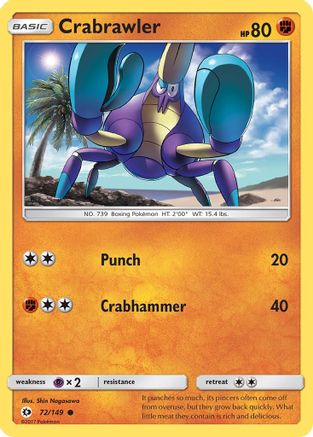 Crabrawler (072/149) Reverse Holofoil - Common