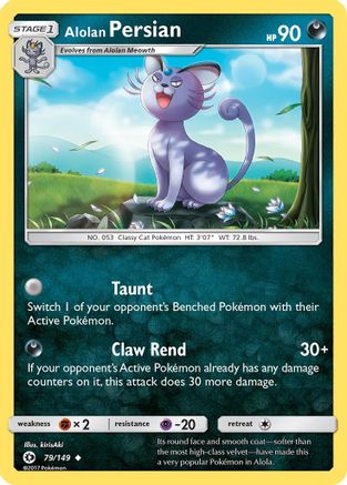 Alolan Persian (079/149) Reverse Holofoil - Uncommon