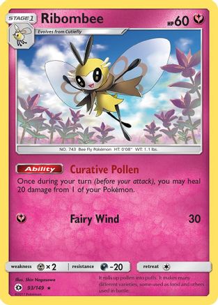 Ribombee (093/149) Reverse Holofoil - Holo Rare