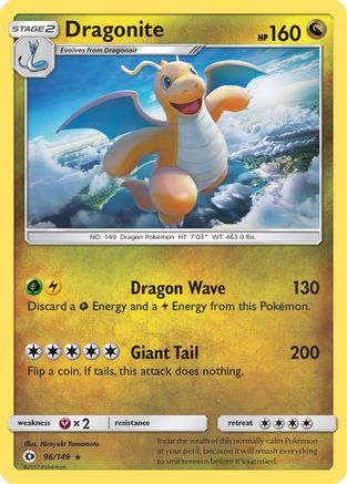 Dragonite 96/149 - Holo Rare - Reverse Holo