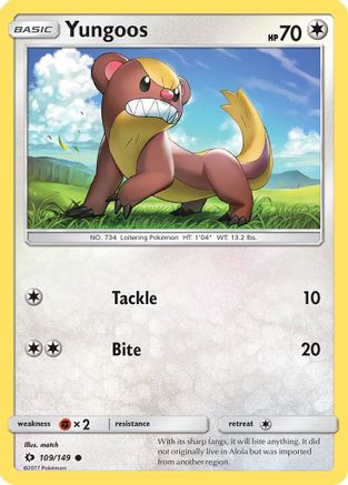 Yungoos (109/149) Reverse Holofoil - Common