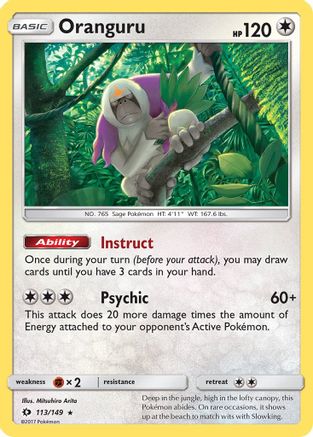 Oranguru (113/149) Holofoil - Holo Rare