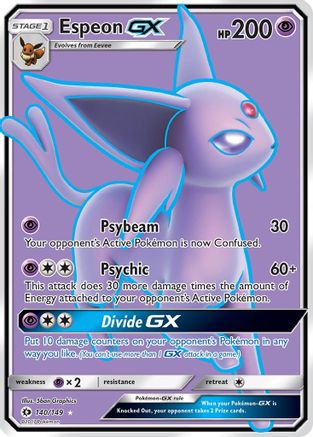 Espeon GX (Full Art) 140/149  - Holofoil SM Base Set - Ultra Rare